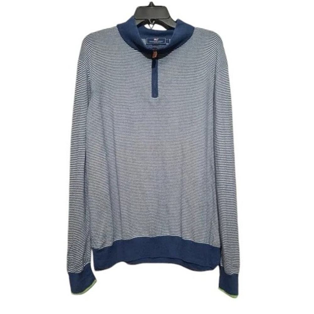 Vineyard Vines pima cotton 1/4 zip sweater Large